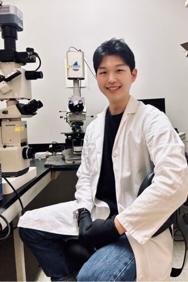 Joe Lim sits in the Cui lab at the UW.