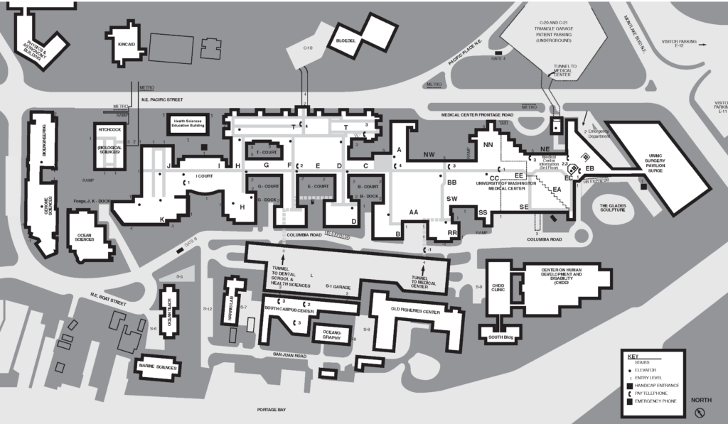 Map of the Health Sciences complex